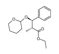ethyl (2R,3R)-2-methyl-3-phenyl-3-((tetrahydro-2H-pyran-2-yl)oxy)propanoate Structure