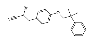 2-bromo-3-[4-(2-methyl-2-phenylpropoxy)phenyl]propionitrile结构式