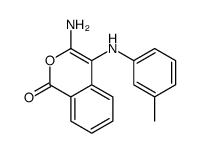 3-amino-4-(3-methylanilino)isochromen-1-one Structure