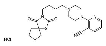 2-[4-[4-(2,4-dioxo-1-thia-3-azaspiro[4.4]nonan-3-yl)butyl]piperazin-1-yl]pyridine-3-carbonitrile,hydrochloride Structure