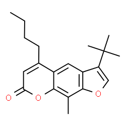 5-butyl-3-tert-butyl-9-methylfuro[3,2-g]chromen-7-one Structure