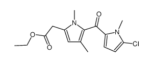 [5-(5-Chloro-1-methyl-1H-pyrrole-2-carbonyl)-1,4-dimethyl-1H-pyrrol-2-yl]-acetic acid ethyl ester Structure