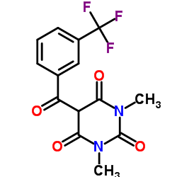 1,3-Dimethyl-5-[3-(trifluoromethyl)benzoyl]-2,4,6(1H,3H,5H)-pyrimidinetrione Structure