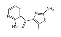 5-methyl-4-(1H-pyrrolo[2,3-b]pyridin-3-yl)thiazol-2-amine结构式