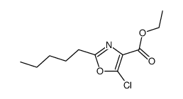 4-Oxazolecarboxylicacid,5-chloro-2-pentyl-,ethylester(5CI)结构式