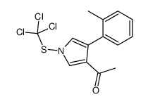 1-[4-(2-methylphenyl)-1-(trichloromethylsulfanyl)pyrrol-3-yl]ethanone Structure