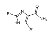 2,5-dibromo-1(3)H-imidazole-4-carboxylic acid amide结构式