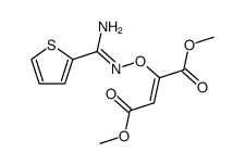 dimethyl 2-((((Z)-amino(thiophen-2-yl)methylene)amino)oxy)but-2-enedioate Structure