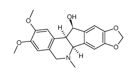 2,3-dimethoxy-5,6,12α,13α-tetrahydro-11β-hydroxy-6-methyl-8,9-(methylenedioxy)-11H-indeno(1,2-c)isoquinoline结构式