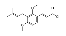 2,4-dimethoxy-3-γ,γ-dimethylallyl-trans-cinnamoyl chloride Structure