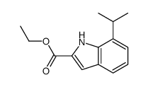 7-异丙基-1H-吲哚-2-羧酸乙酯结构式
