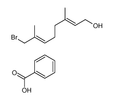 benzoic acid,8-bromo-3,7-dimethylocta-2,6-dien-1-ol结构式