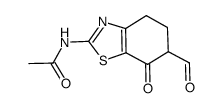 N-(6-formyl-7-oxo-4,5,6,7-tetrahydro-benzothiazol-2-yl)-acetamide结构式