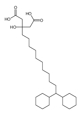 3-(11,11-dicyclohexylundecyl)-3-hydroxypentanedioic acid结构式