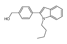 [4-(1-butylindol-2-yl)phenyl]methanol结构式