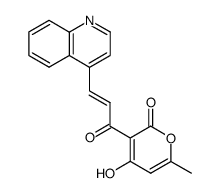 3-<3-(4-Chinolyl)-1-oxo-2-propenyl>-4-hydroxy-6-methyl-2H-pyran-2-on Structure