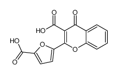 2-(5-carboxyfuran-2-yl)-4-oxochromene-3-carboxylic acid结构式
