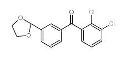 2,3-DICHLORO-3'-(1,3-DIOXOLAN-2-YL)BENZOPHENONE Structure