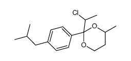 2-(1-chloroethyl)-4-methyl-2-[4-(2-methylpropyl)phenyl]-1,3-dioxane Structure