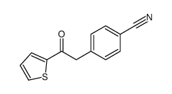 4-(2-oxo-2-thiophen-2-ylethyl)benzonitrile结构式