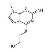 2-(2-amino-7-methylpyrrolo[2,3-d]pyrimidin-4-yl)sulfanylethanol结构式