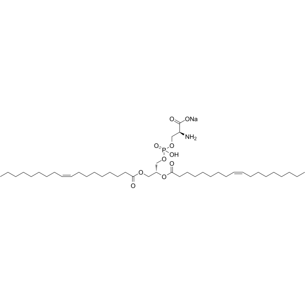 1,2-二油酰基-sn-甘油-3-磷酸-L-丝氨酸(钠盐)结构式