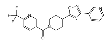 [4-(3-pyridin-3-yl-1,2,4-oxadiazol-5-yl)piperidin-1-yl]-[6-(trifluoromethyl)pyridin-3-yl]methanone结构式