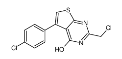 2-(CHLOROMETHYL)-5-(4-CHLOROPHENYL)THIENO[2,3-D]PYRIMIDIN-4(3H)-ONE structure