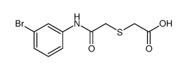 Acetic acid, 2-[[2-[(3-bromophenyl)amino]-2-oxoethyl]thio] Structure