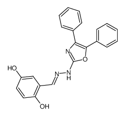 2-[(4,5-Diphenyl-oxazol-2-yl)-hydrazonomethyl]-benzene-1,4-diol结构式