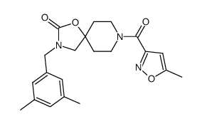 [122] 3-(3,5-dimethylbenzyl)-8-(5-methylisoxazole-3-carbonyl)-1-oxa-3,8-diazaspiro[4.5]decan-2-one Structure