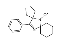 2,2-diethyl-3-phenyl-1,4-diazaspiro[4.5]dec-3-en-1-yloxy结构式