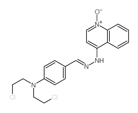 Benzaldehyde,4-[bis(2-chloroethyl)amino]-, 2-(1-oxido-4-quinolinyl)hydrazone Structure