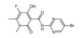 N-(5-bromo-2-pyrimidinyl)-1,6-dimethyl-5-fluoro-4-hydroxy-2-oxo-1,2-dihydropyridine-3-carboxamide Structure