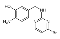 2-amino-5-[[(4-bromopyrimidin-2-yl)amino]methyl]phenol Structure