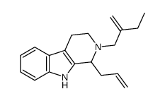 1-allyl-2-(2-ethyl-allyl)-2,3,4,9-tetrahydro-1H-β-carboline Structure