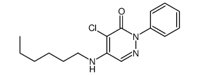 4-chloro-5-(hexylamino)-2-phenylpyridazin-3-one结构式