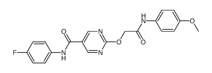 2-[(4-Methoxyphenylcarbamoyl)methoxy]pyrimidine-5-carboxylic acid (4-fluorophenyl)amide结构式