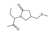 4-(methylsulfanylmethyl)-1-(2-oxopentan-3-yl)pyrrolidin-2-one Structure