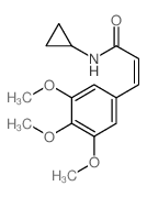 N-cyclopropyl-3-(3,4,5-trimethoxyphenyl)prop-2-enamide结构式