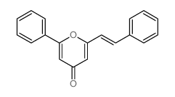 4H-Pyran-4-one,2-phenyl-6-(2-phenylethenyl)-结构式