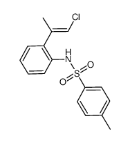 (E)-N-(2-(1-chloroprop-1-en-2-yl)phenyl)-4-methylbenzenesulfonamide结构式