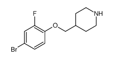 Piperidine, 4-[(4-bromo-2-fluorophenoxy)methyl]-结构式