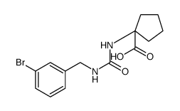 Cyclopentanecarboxylic acid, 1-[[[[(3-bromophenyl)methyl]amino]carbonyl]amino]结构式