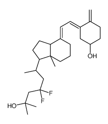 (3Z)-3-[(2Z)-2-[1-(4,4-difluoro-6-hydroxy-6-methylheptan-2-yl)-7a-methyl-2,3,3a,5,6,7-hexahydro-1H-inden-4-ylidene]ethylidene]-4-methylidenecyclohexan-1-ol结构式