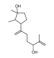 3-(5-hydroxy-6-methylhepta-1,6-dien-2-yl)-1,2-dimethylcyclopentan-1-ol结构式