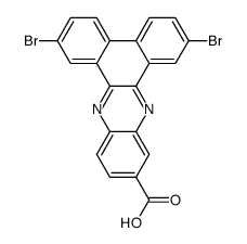 3,6-dibromodibenzo[a,c]phenazine-11-carboxylic acid Structure