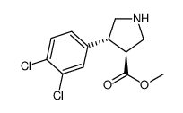 (3S,4R)-methyl 4-(3,4-dichlorophenyl)pyrrolidine-3-carboxylate结构式