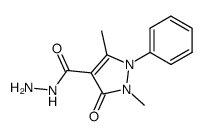 2,5-dimethyl-3-oxo-1-phenyl-2,3-dihydro-1H-pyrazole-4-carboxylic acid hydrazide结构式