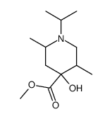 4-hydroxy-1-isopropyl-2,5-dimethyl-piperidine-4-carboxylic acid methyl ester结构式